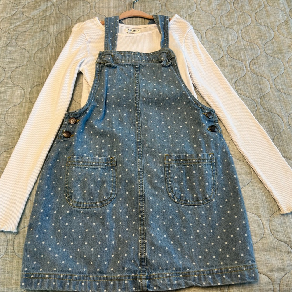 Max Studio Kids Denim Overall Dress and Top